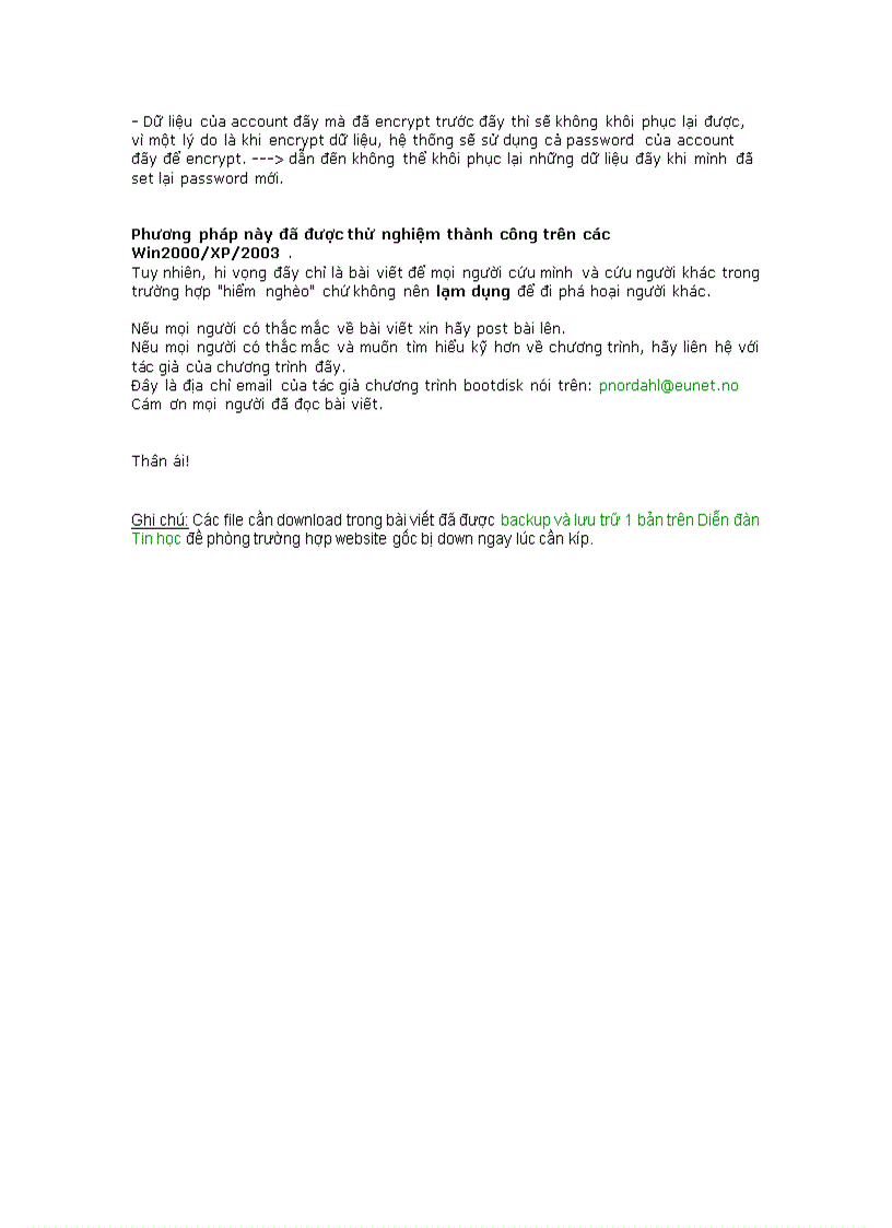 image for page Phương pháp khôi phục lại password trong hệ thống Win2k XP 2K3 Support NTFS