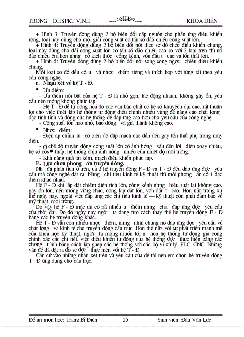 image for page Thiết kế trang bị điện cho cầu trục nhà xưởng trọng tải 10 tấn