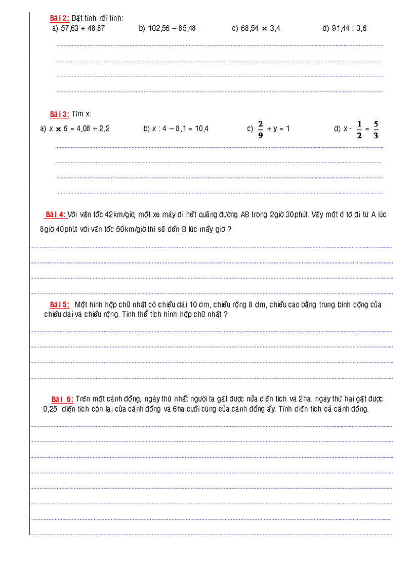 image for page Luyện tập ôn thi cuối năm lớp 5 đề 24 môn toán
