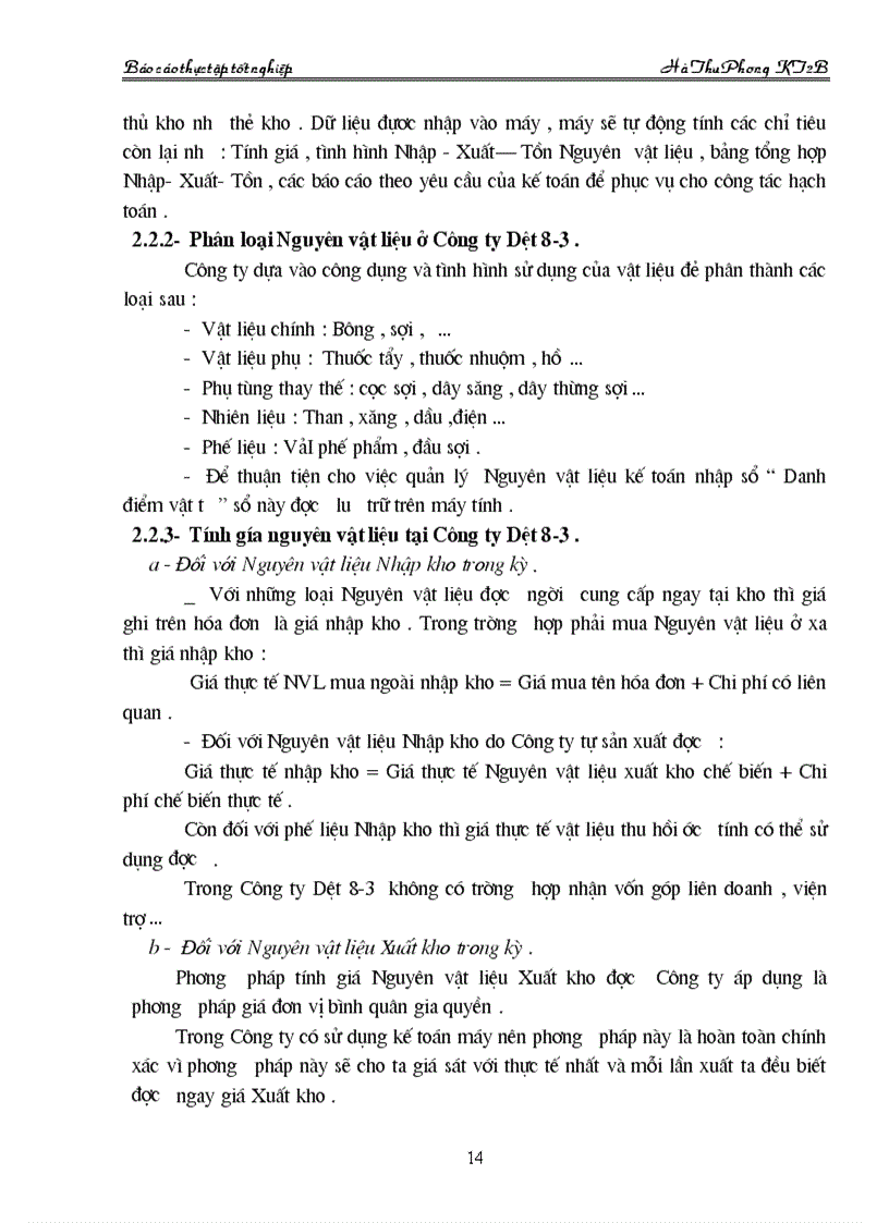 image for page Luận văn Tổ chức kế toán Nguyên vật liệu