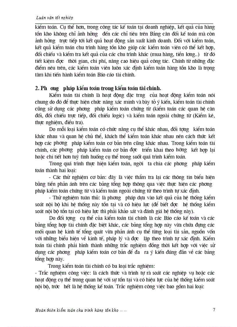 image for page Kiểm toán chu kỳ Hàng tồn kho trong Kiểm toán BCTC