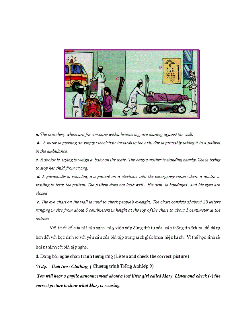 image for page Thiết kế lại bài tập nghe ở một số đơn vị bài học trong sách giáo khoa Tiếng Anh 8 9 để hợp với đối tượng học sinh mà mình giảng dạy