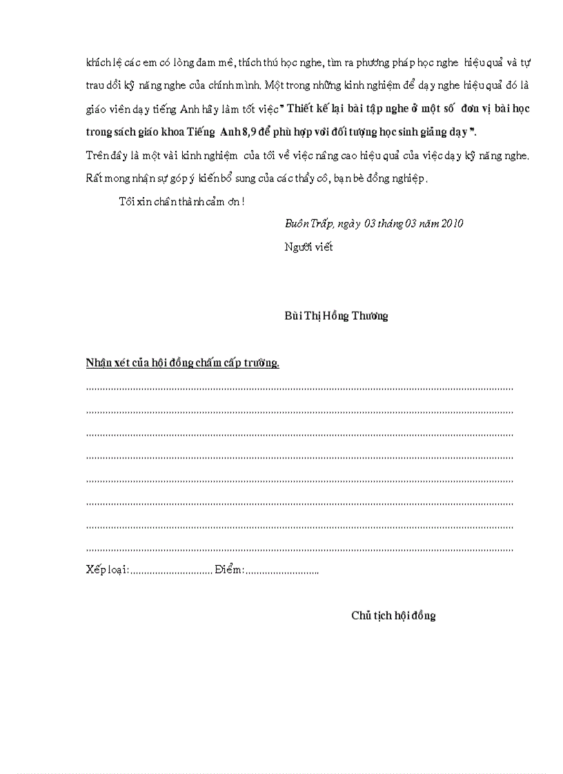 image for page Thiết kế lại bài tập nghe ở một số đơn vị bài học trong sách giáo khoa Tiếng Anh 8 9 để hợp với đối tượng học sinh mà mình giảng dạy