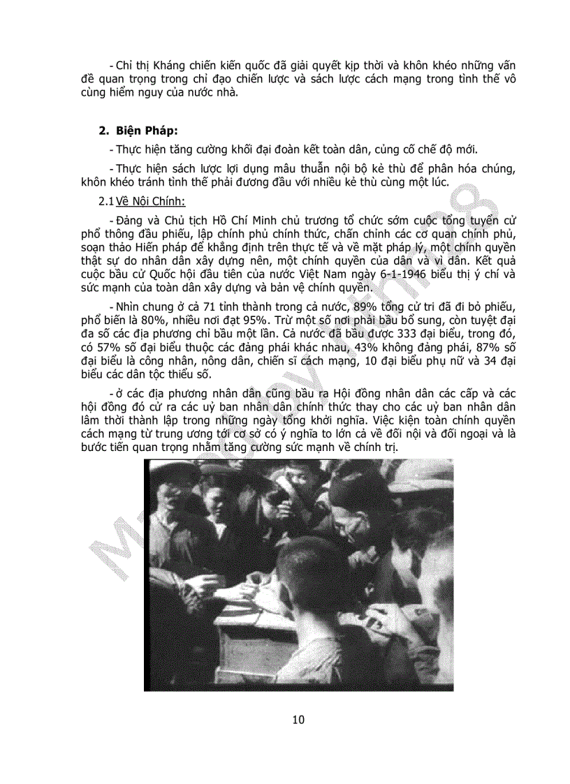image for page Hoàn cảnh lịch sử chủ trương biện pháp để bảo vệ chính quyền cách mạng 1945 1946