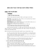 Báo cáo thực tập địa chất công trình