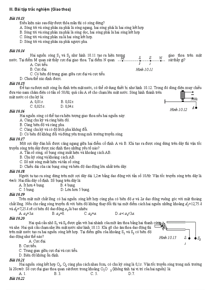 image for page Sóng cơ học Các đại lượng sóng