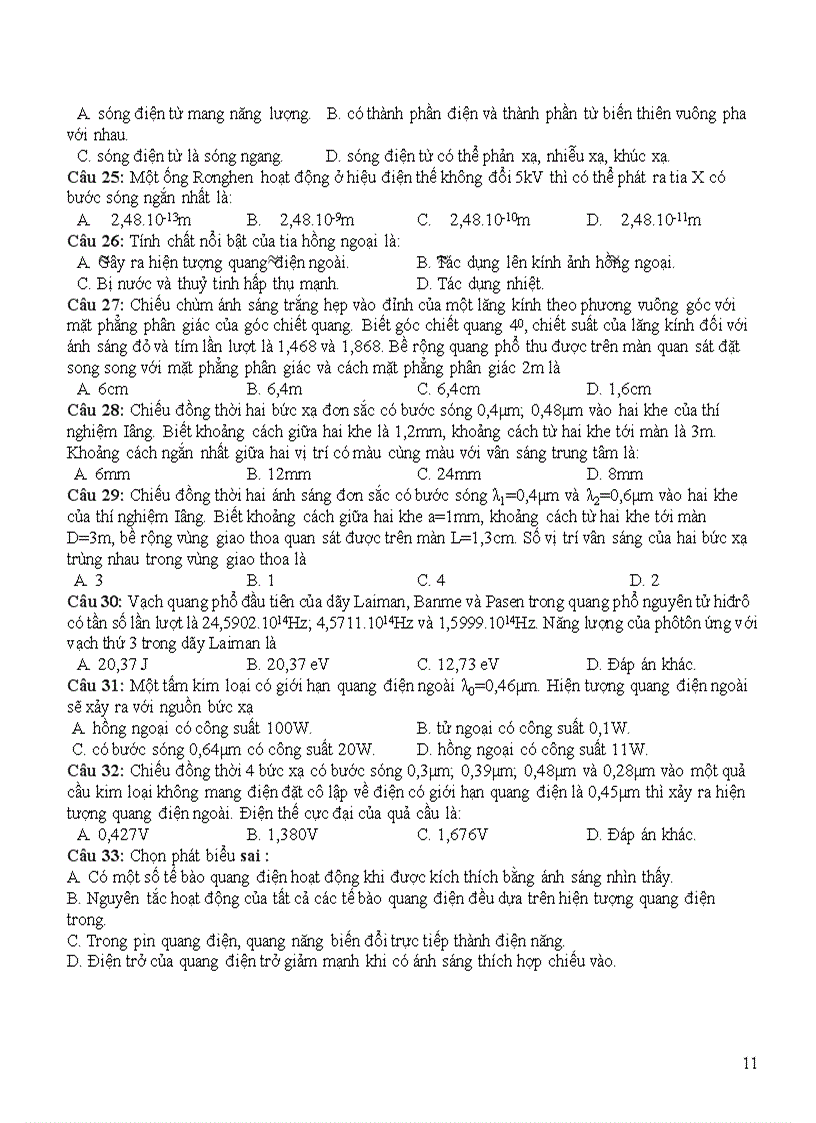 image for page Đề thi thử đại học cao đẳng môn vật lí