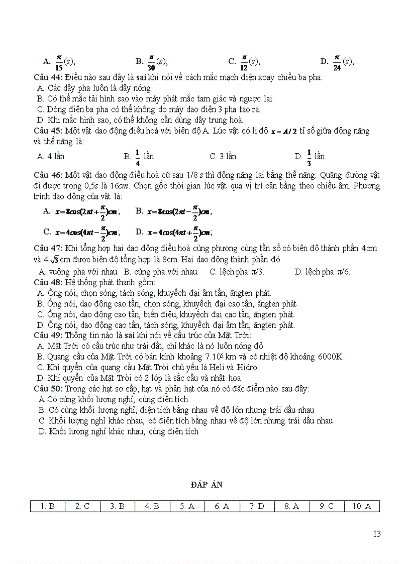 image for page Đề thi thử đại học cao đẳng môn vật lí