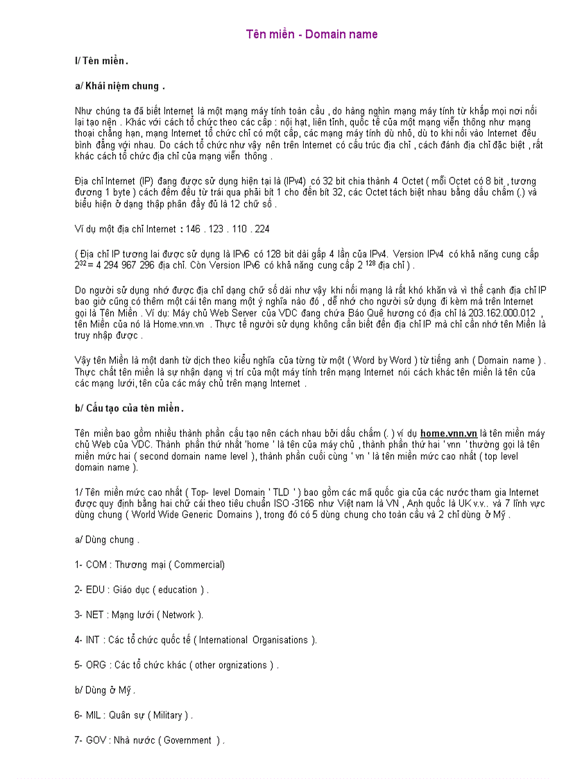 image for page Tên miền Domain name