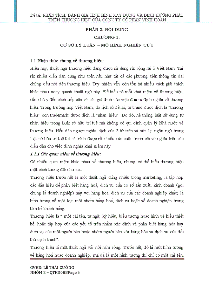 image for page Phân tích đánh giá tình hình xây dựng và định hướng phát triển thương hiệu của công ty cổ phần Vĩnh Hoàn