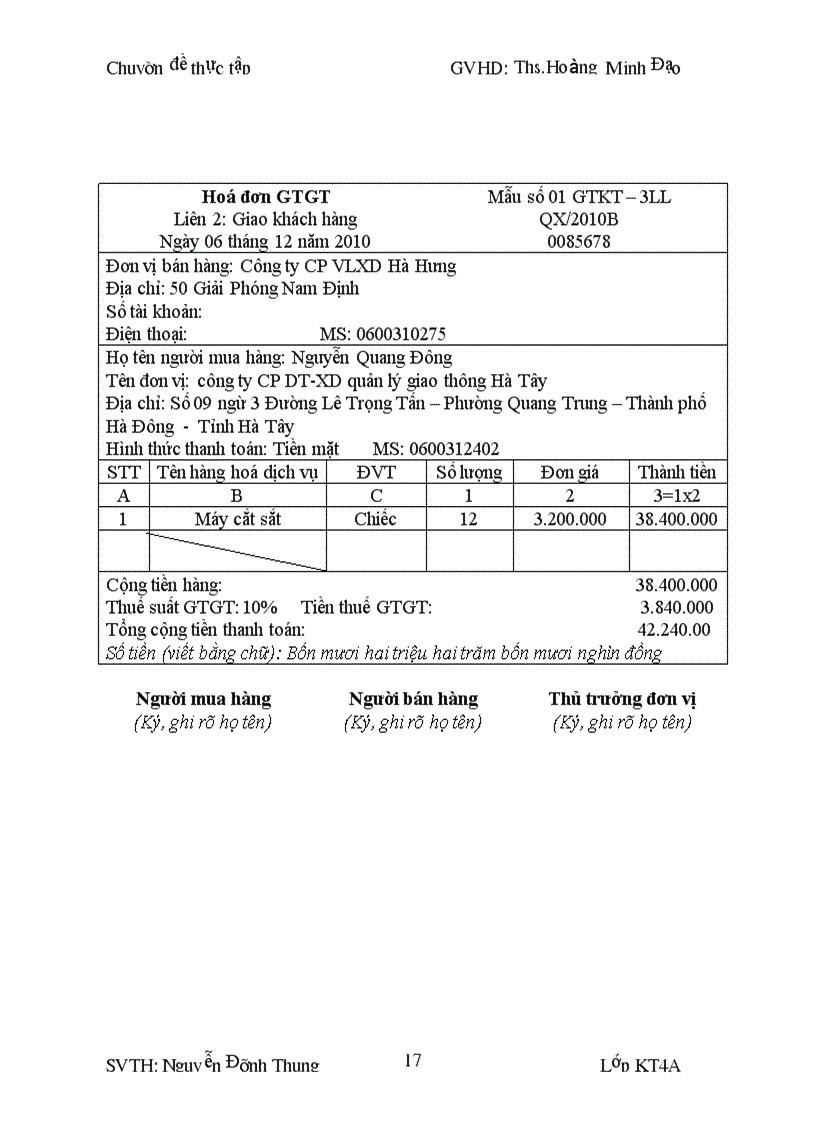 image for page Kế toán Nguyên vật liệu công cụ dụng cụ tại Công ty cổ phần đầu tư xây dựng quản lý giao thông hà Tây