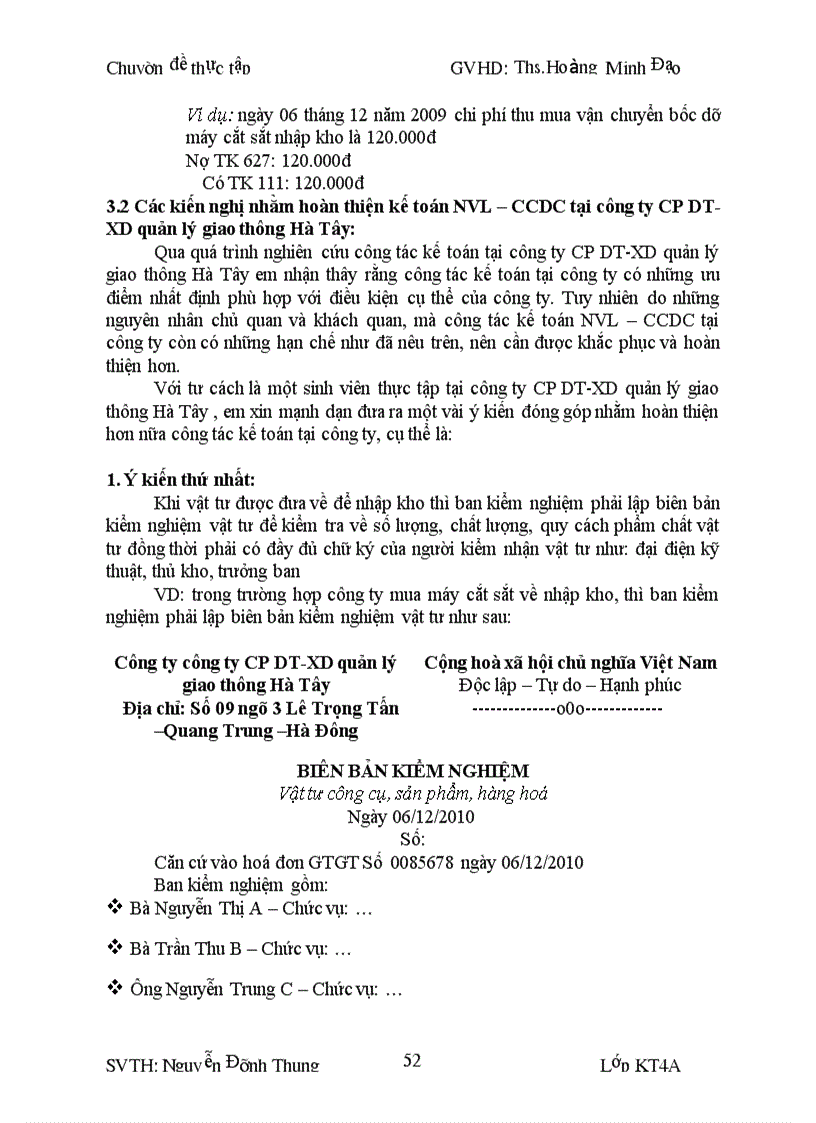 image for page Kế toán Nguyên vật liệu công cụ dụng cụ tại Công ty cổ phần đầu tư xây dựng quản lý giao thông hà Tây