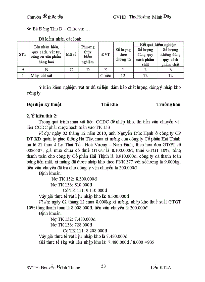 image for page Kế toán Nguyên vật liệu công cụ dụng cụ tại Công ty cổ phần đầu tư xây dựng quản lý giao thông hà Tây