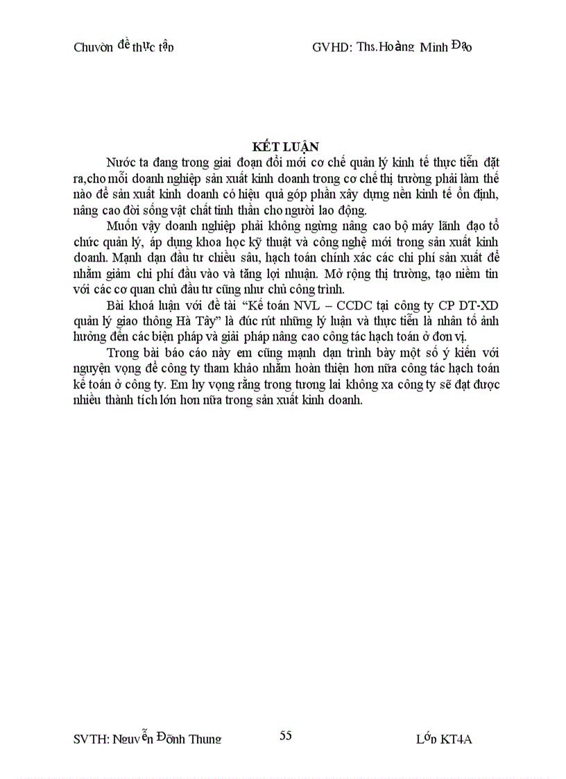 image for page Kế toán Nguyên vật liệu công cụ dụng cụ tại Công ty cổ phần đầu tư xây dựng quản lý giao thông hà Tây
