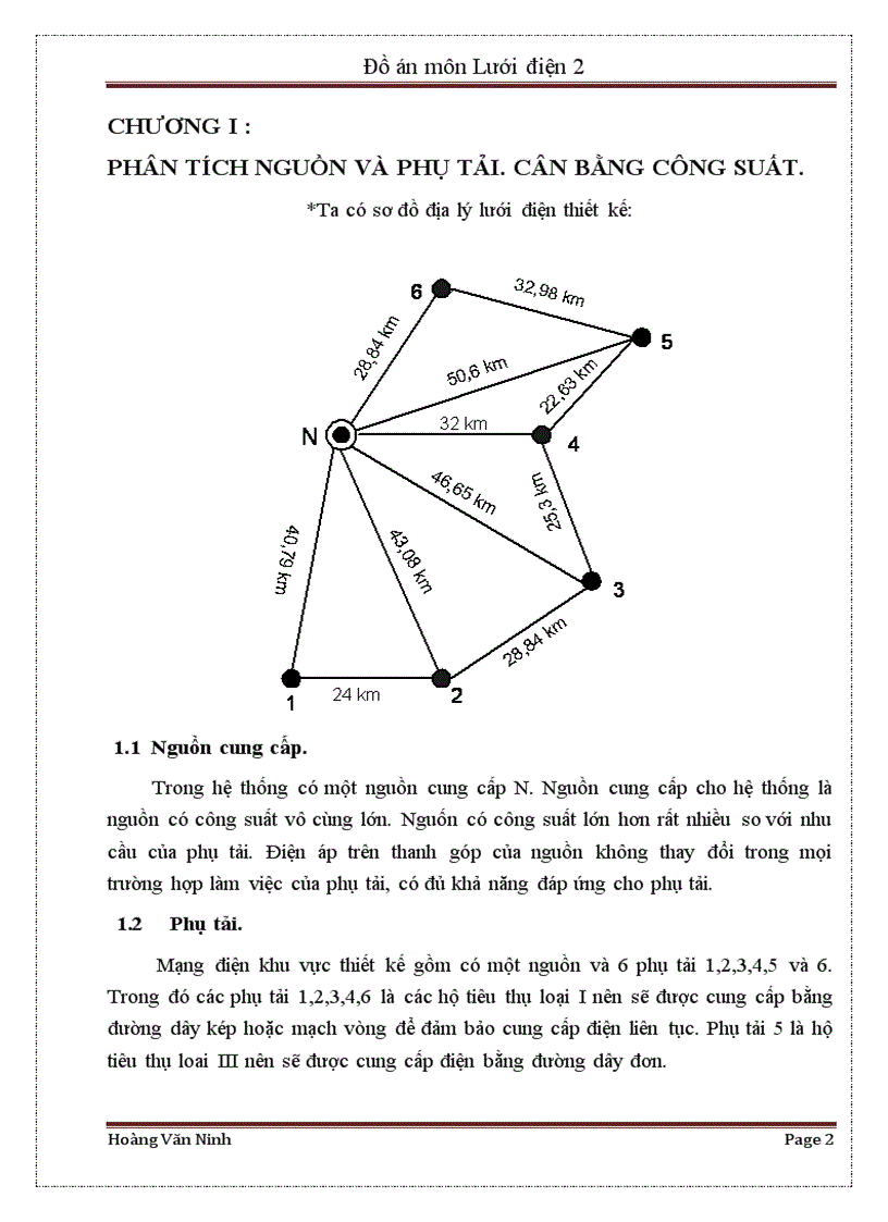 Đồ án lưới điện 2