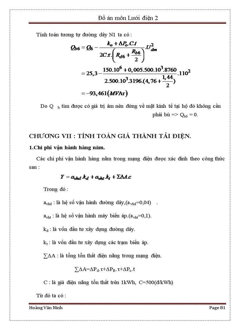 image for page Đồ án lưới điện 2