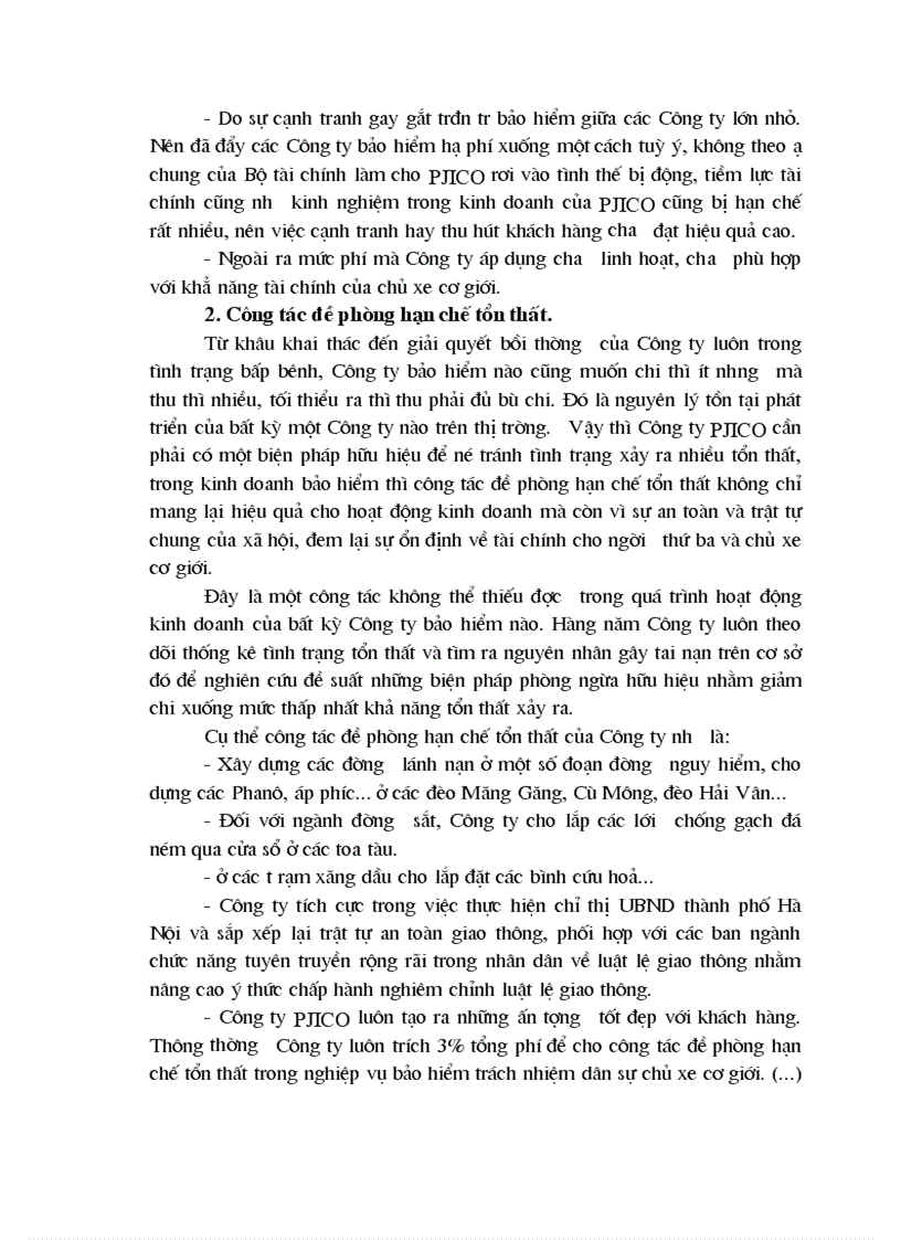 image for page Thực trạng triển khai nghiệp vụ BHTNDS của chủ xe cơ giới đối với người thứ ba tại công ty cổ phần bảo hiểm PJICO và Những giải pháp khắc phục