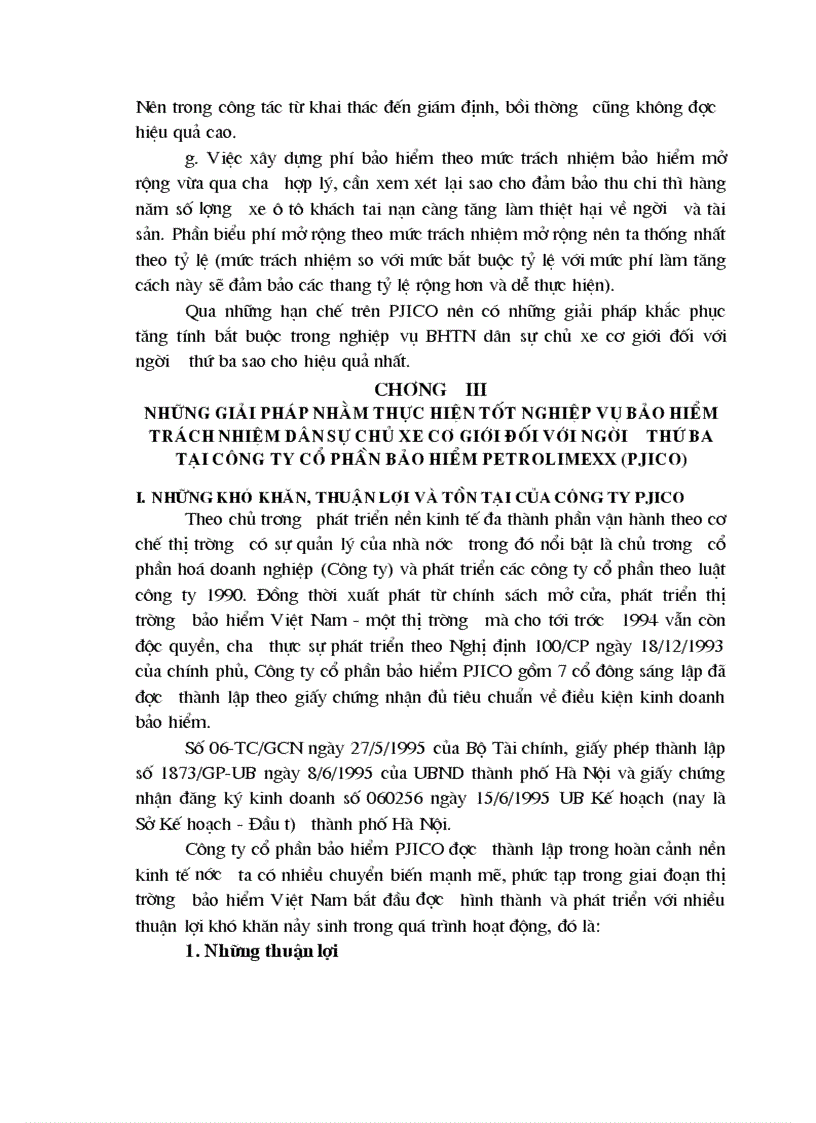 image for page Thực trạng triển khai nghiệp vụ BHTNDS của chủ xe cơ giới đối với người thứ ba tại công ty cổ phần bảo hiểm PJICO và Những giải pháp khắc phục