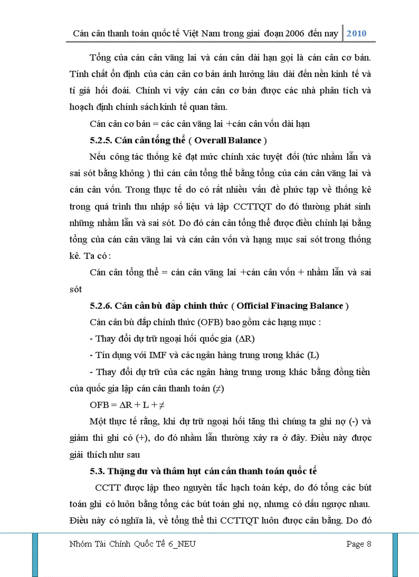 image for page Cán cân thanh toán quốc tế Việt Nam trong giai đoạn 2006 đến nay