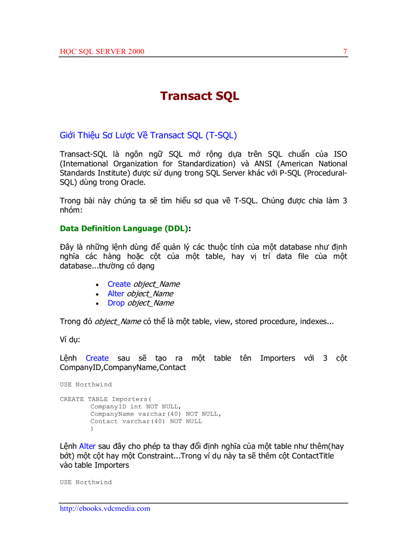 image for page Học SQL 2000