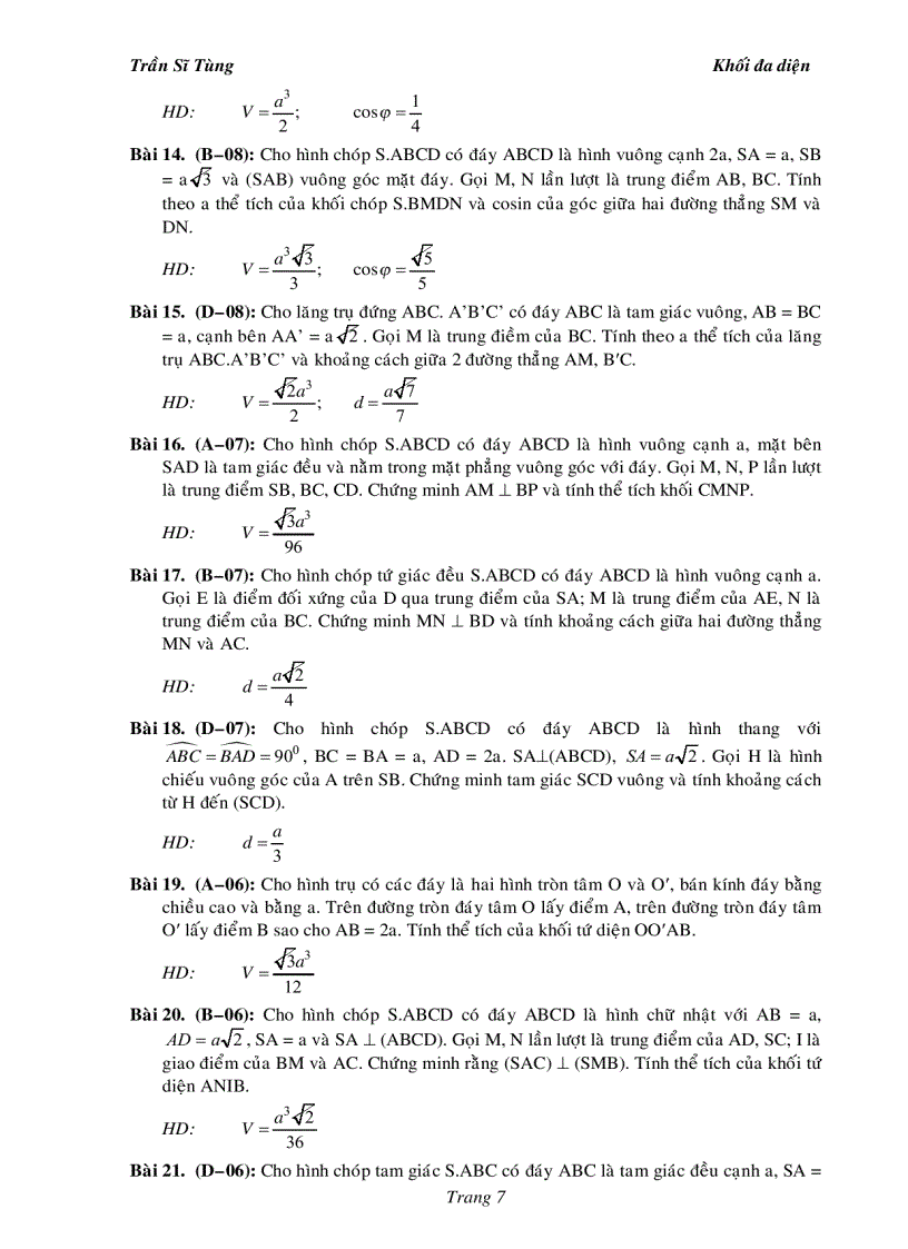 image for page Bài tập giải tích và hình học 12 dùng cho ôn luyện đại học 2011 2012 1