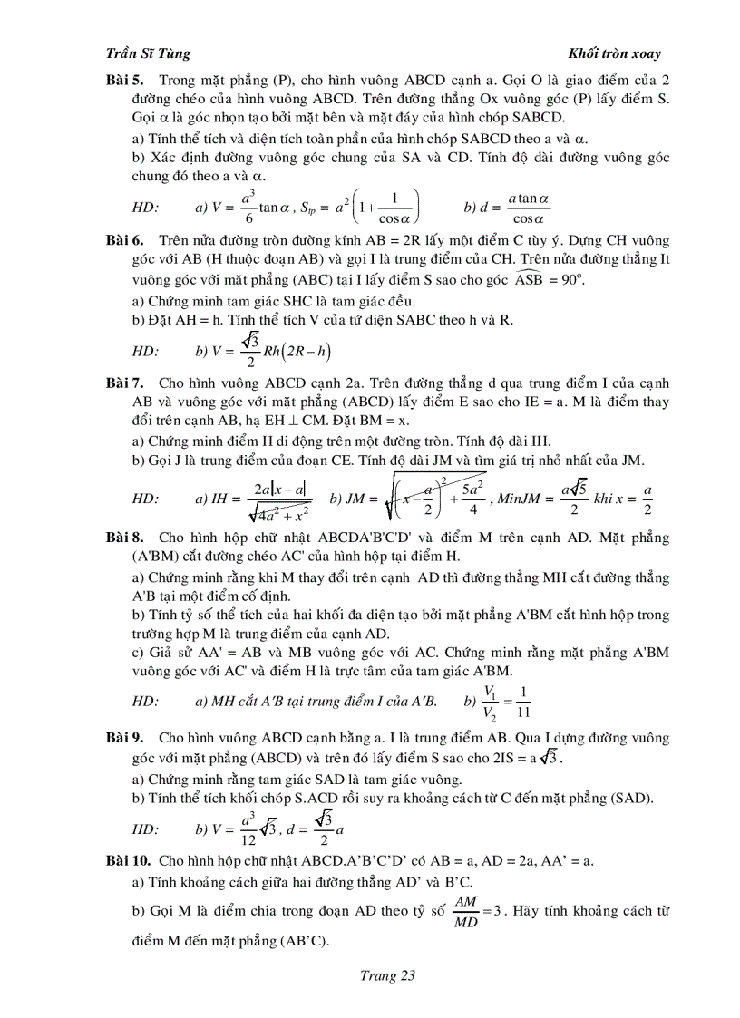 image for page Bài tập giải tích và hình học 12 dùng cho ôn luyện đại học 2011 2012 1