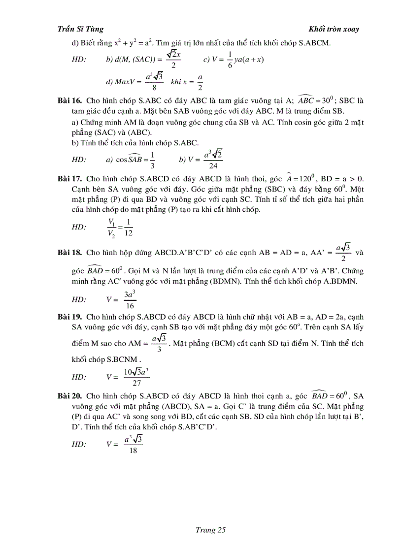 image for page Bài tập giải tích và hình học 12 dùng cho ôn luyện đại học 2011 2012 1