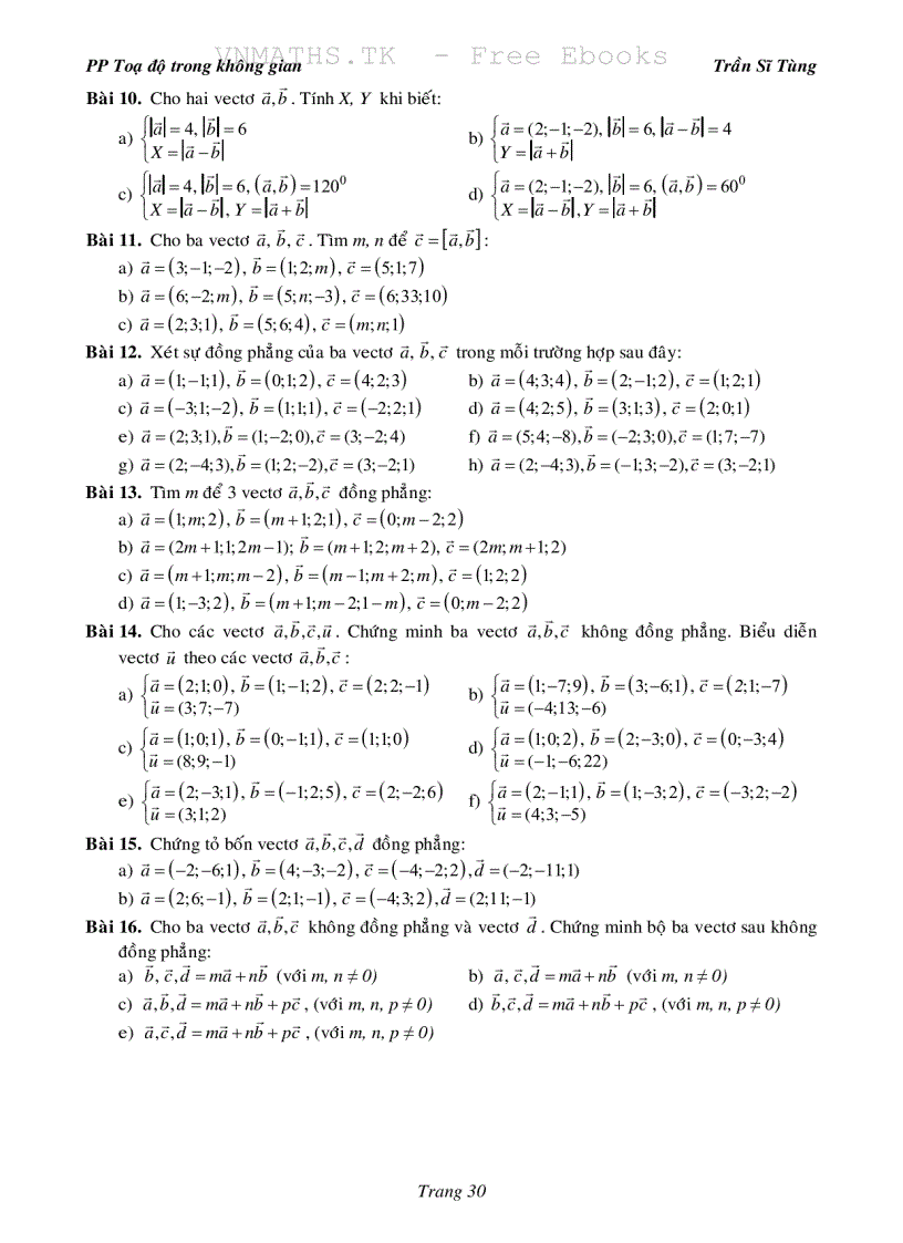 image for page Bài tập giải tích và hình học 12 dùng cho ôn luyện đại học 2011 2012 1
