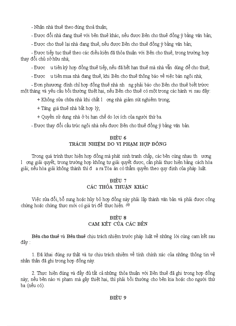 image for page Mẫu Hợp đồng thuê nhà ở