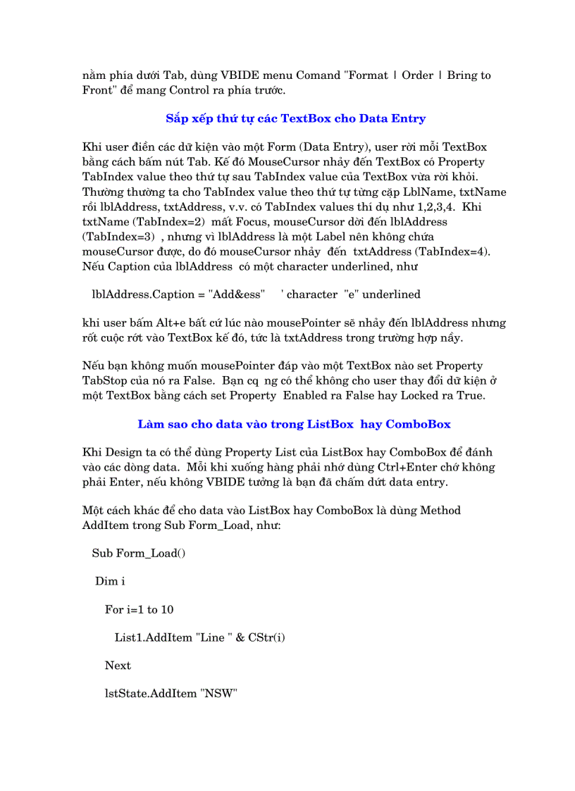 image for page Mẹo vặt Visual Basic