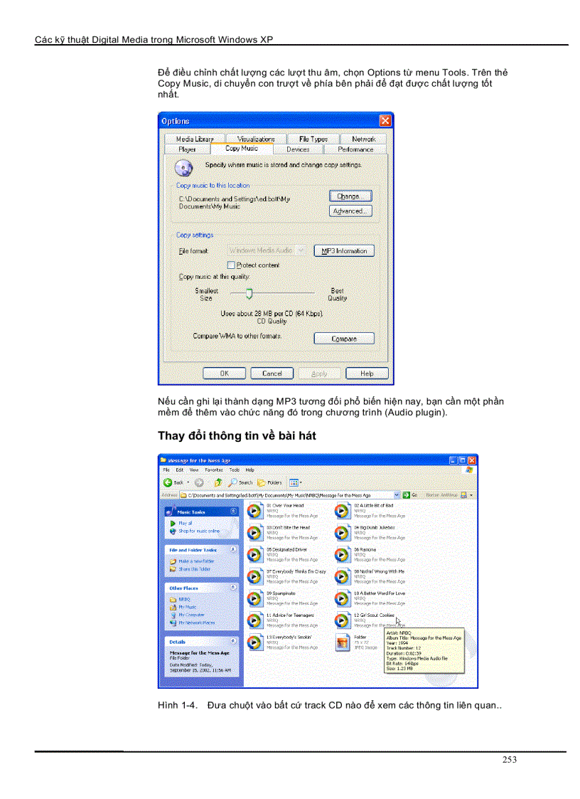 image for page Sử dụng các dạng thông tin số trong Windows XP