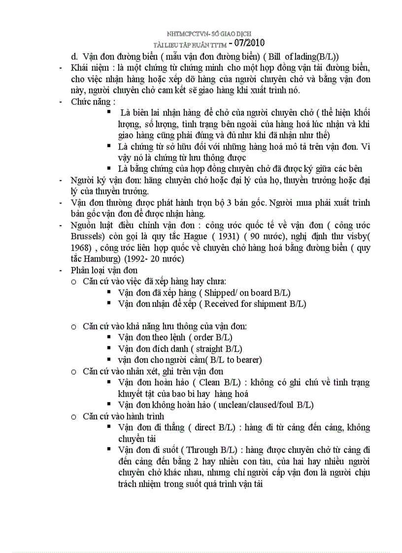 image for page Tài liệu đào tạo kiến thức về nghiệp vụ xuất khẩu của Viet tin