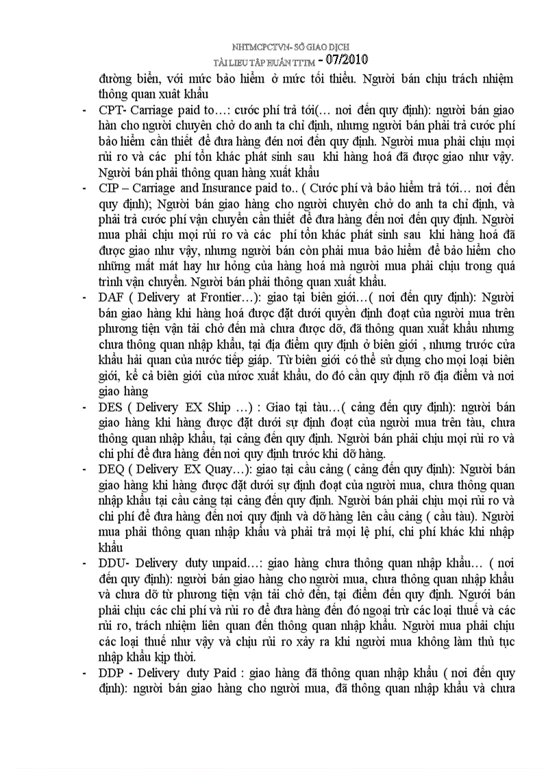 image for page Tài liệu đào tạo kiến thức về nghiệp vụ xuất khẩu của Viet tin