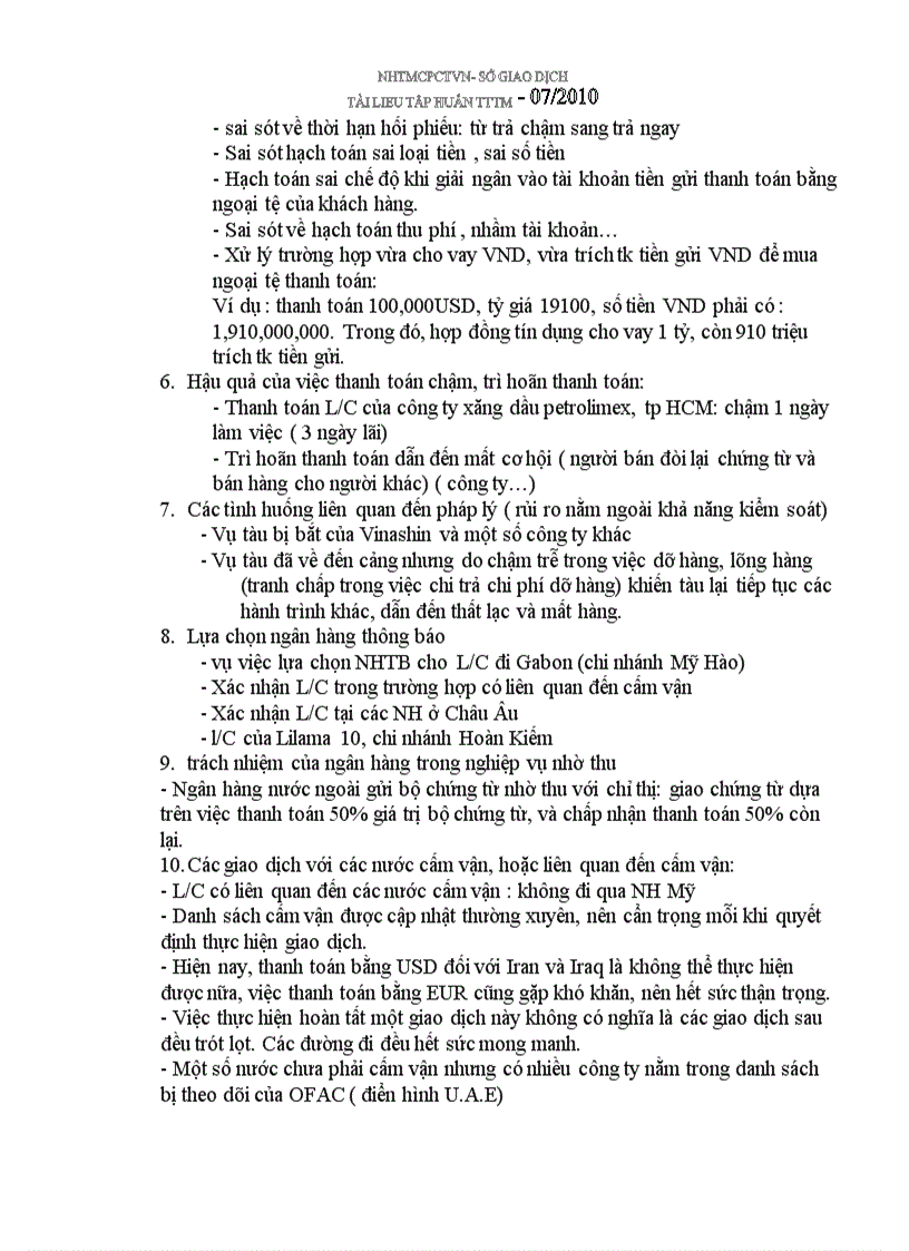 image for page Tài liệu đào tạo kiến thức về nghiệp vụ xuất khẩu của Viet tin