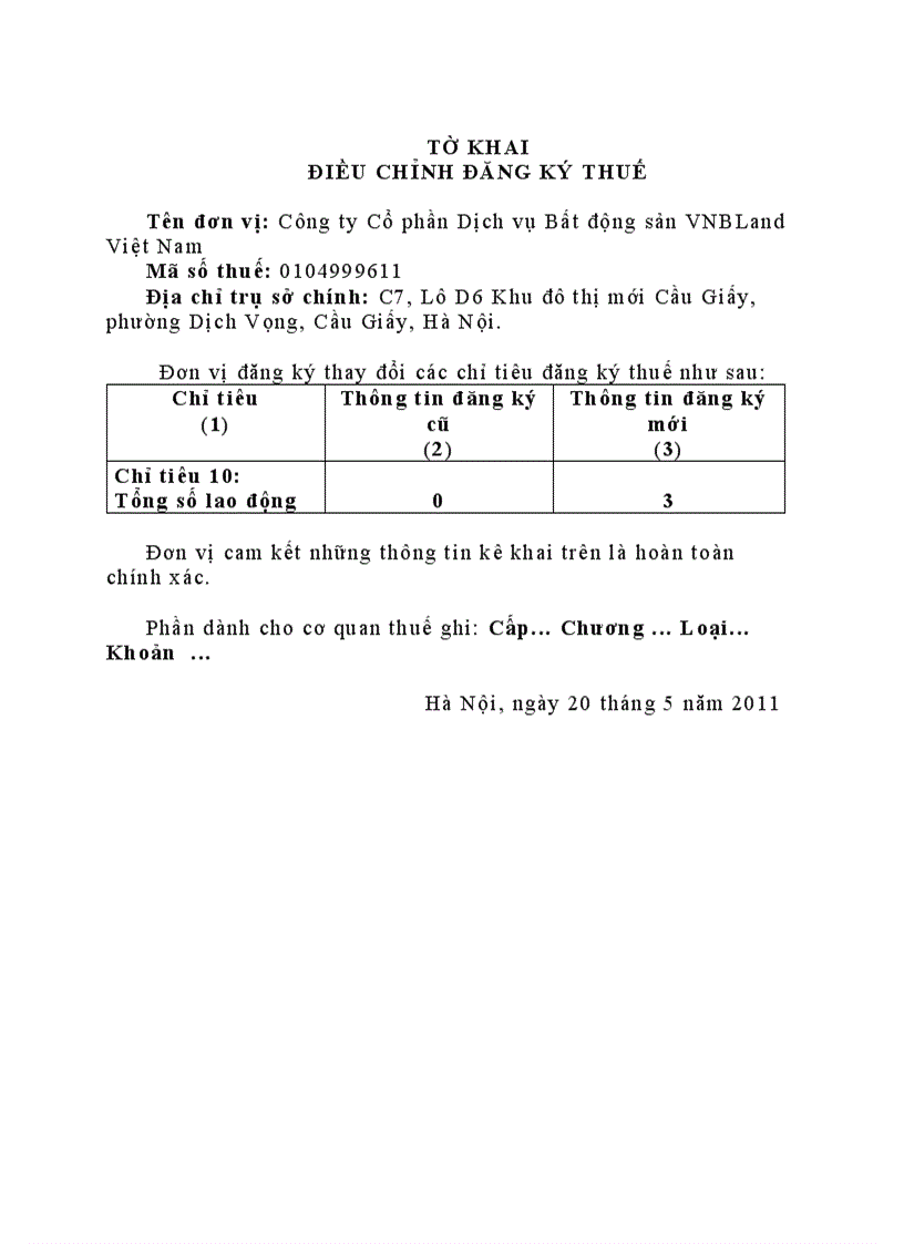 image for page Tờ khai điều chỉnh đăng ký thuế Mẫu 08 MST