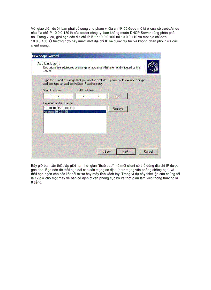 image for page Thiết lập server DHCP trong Windows 2003
