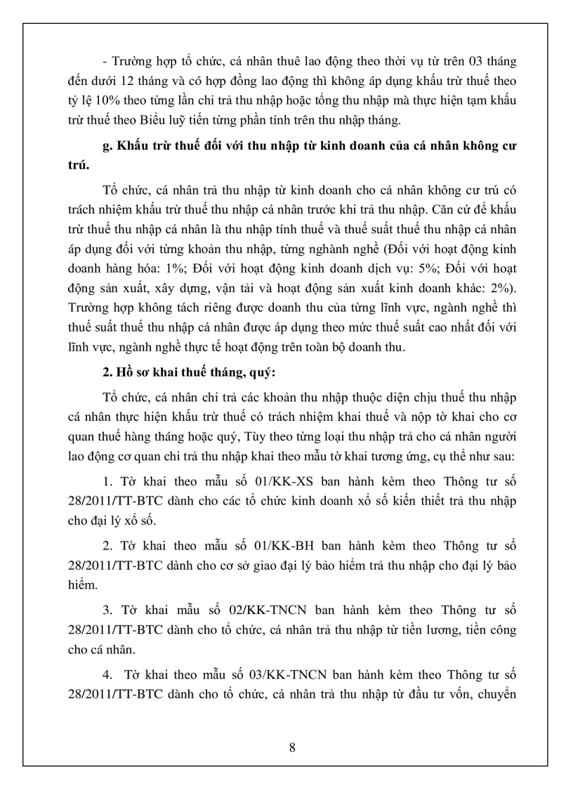 image for page Hướng dẫn kê khai thuế nộp thuế thu nhập cá nhân theo thông tư 28