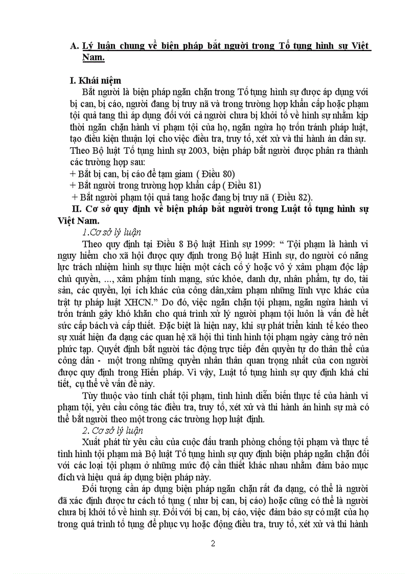 image for page Nhận xét đánh giá những quy định của BLTTHS về biện pháp bắt người trong tố tụng hình sự và nêu hướng hoàn thiện các quy định trên
