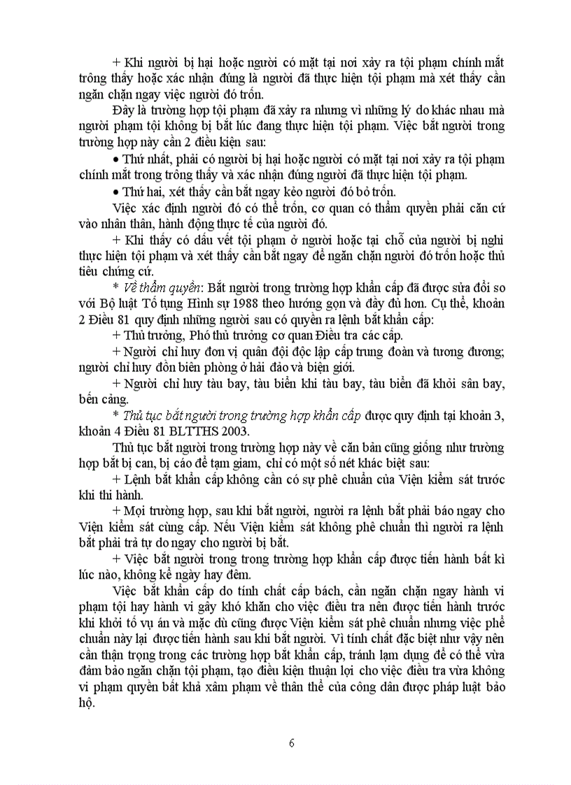 image for page Nhận xét đánh giá những quy định của BLTTHS về biện pháp bắt người trong tố tụng hình sự và nêu hướng hoàn thiện các quy định trên