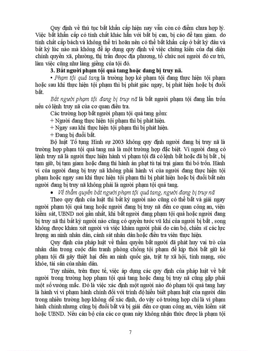 image for page Nhận xét đánh giá những quy định của BLTTHS về biện pháp bắt người trong tố tụng hình sự và nêu hướng hoàn thiện các quy định trên
