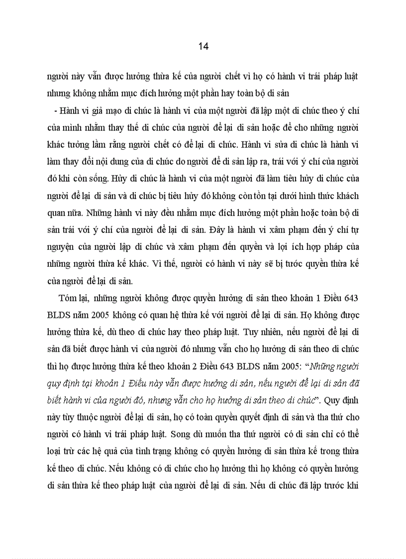 image for page Bài tập học kỳ dân sự Người không được quyền hưởng di sản lý luận và thực tiễn