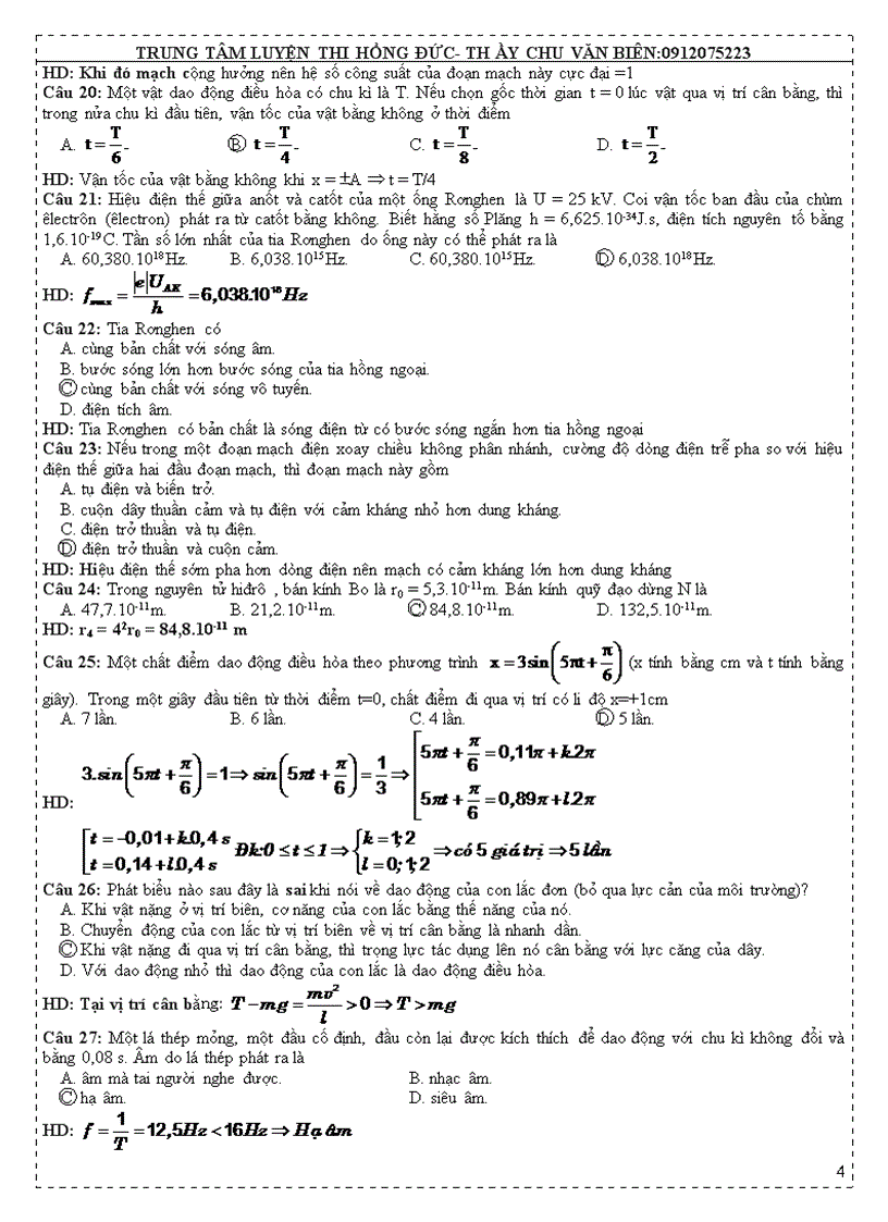 image for page Môn thi Vật lý đề thi tuyển sinh đại học khối a năm 2008