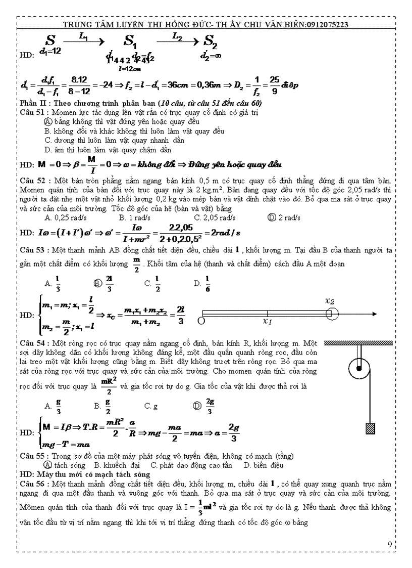 image for page Môn thi Vật lý đề thi tuyển sinh đại học khối a năm 2008