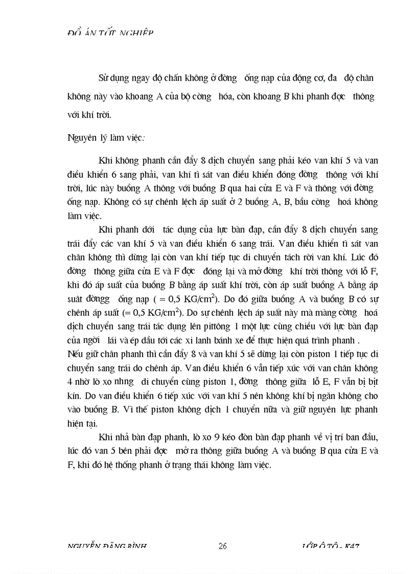 image for page Thiết kế hệ thống phanh xe du lịch xe Toyota