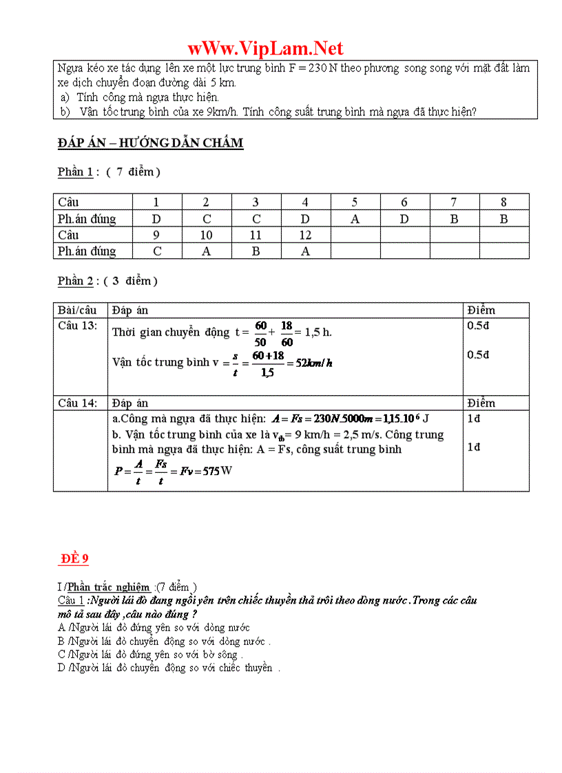 image for page Bộ đề kiểm tra học kỳ 1 Môn Vật lý Lớp 8