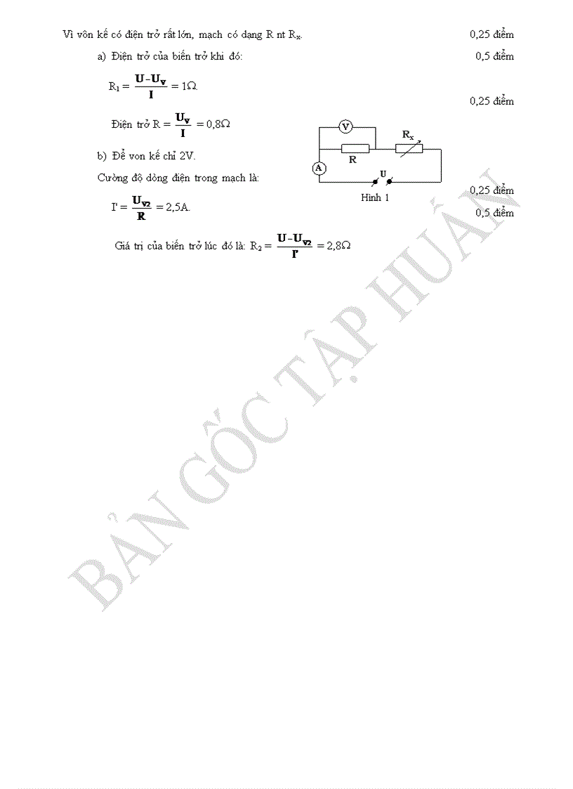 image for page Ma trận và đề kiểm tra vật lí lớp 9 bài số 1