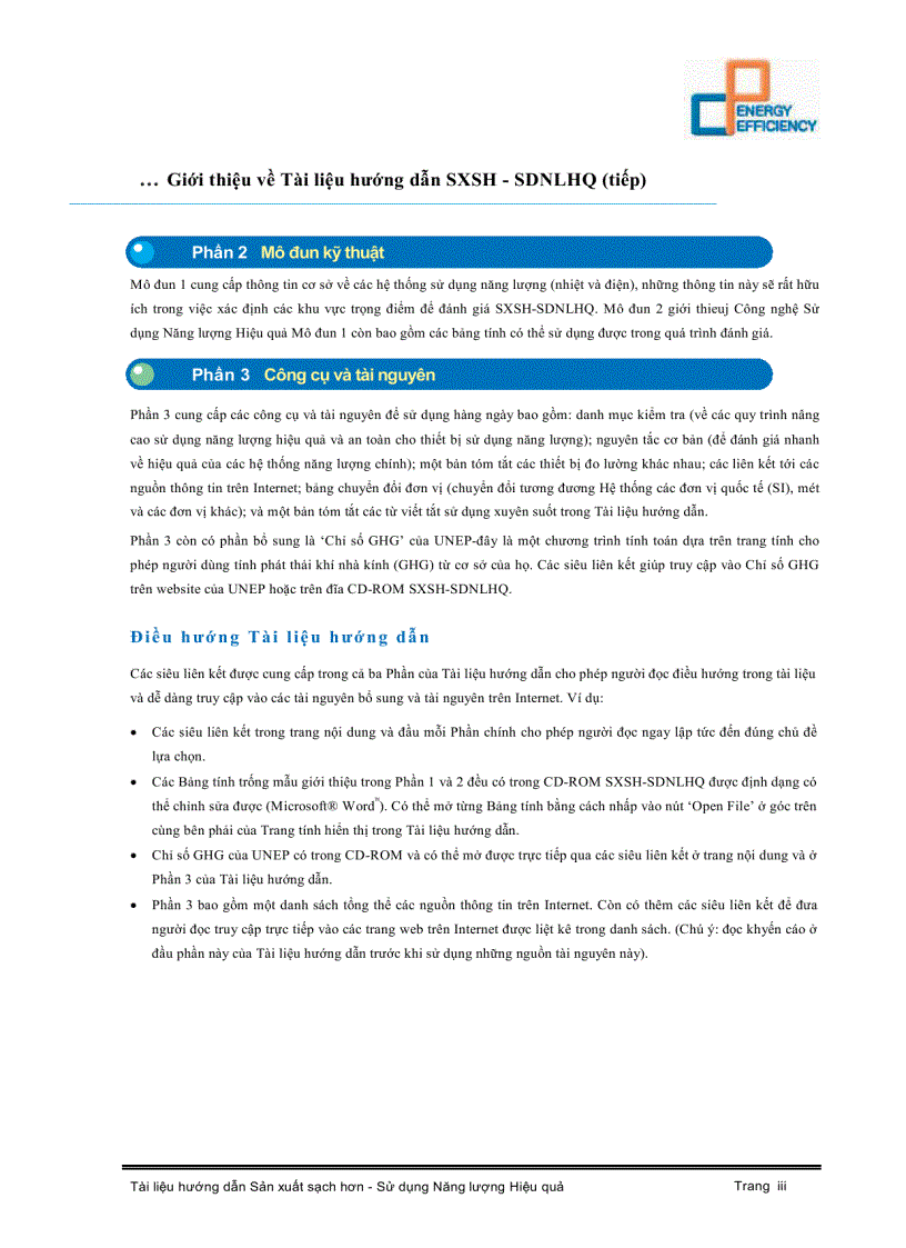 image for page Hướng dẫn lồng ghép Sản xuất sạch hơn và Sử dụng năng lượng hiệu quả