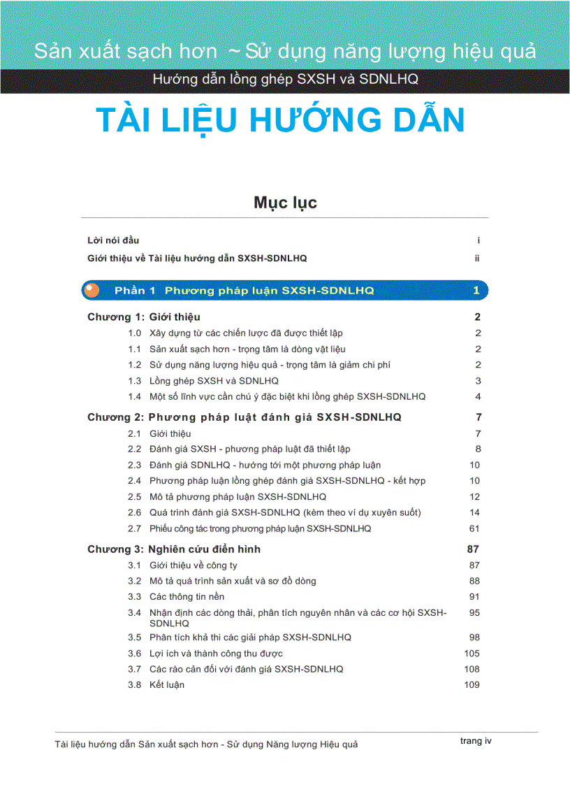 image for page Hướng dẫn lồng ghép Sản xuất sạch hơn và Sử dụng năng lượng hiệu quả