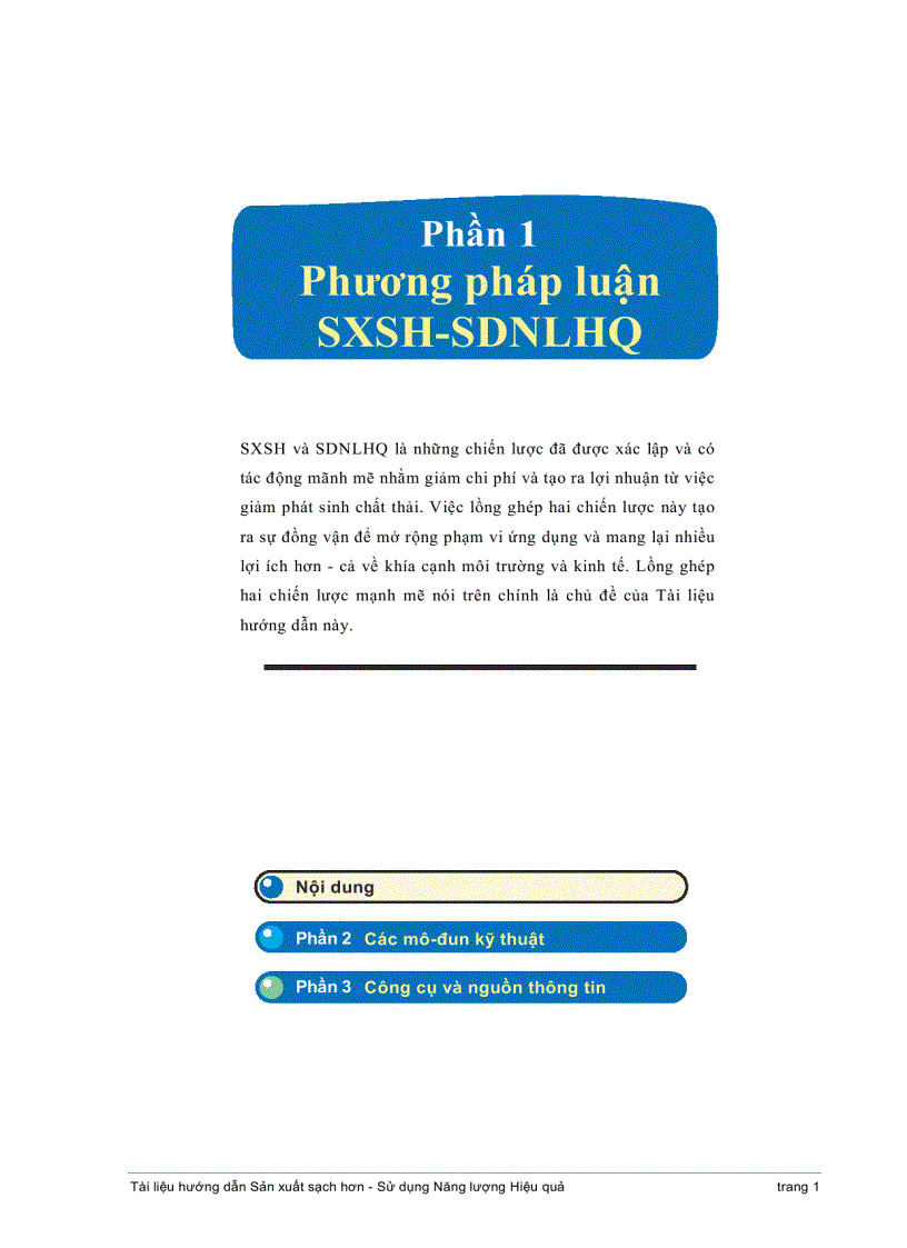 image for page Hướng dẫn lồng ghép Sản xuất sạch hơn và Sử dụng năng lượng hiệu quả