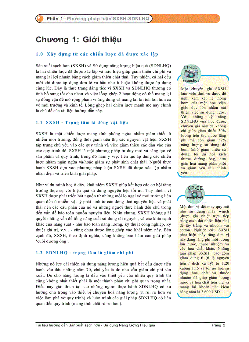 image for page Hướng dẫn lồng ghép Sản xuất sạch hơn và Sử dụng năng lượng hiệu quả